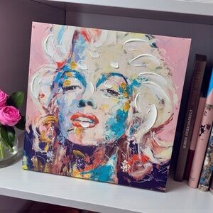 Marilyn Monroe Colourful Canvas Portrait Artwork